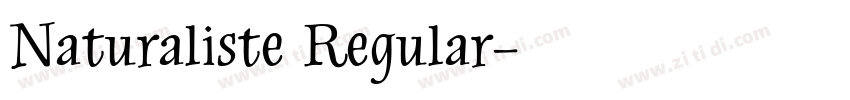 Naturaliste Regular字体转换
